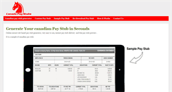 Desktop Screenshot of canadapaystubs.com