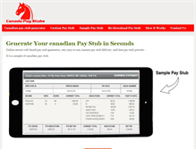 Tablet Screenshot of canadapaystubs.com